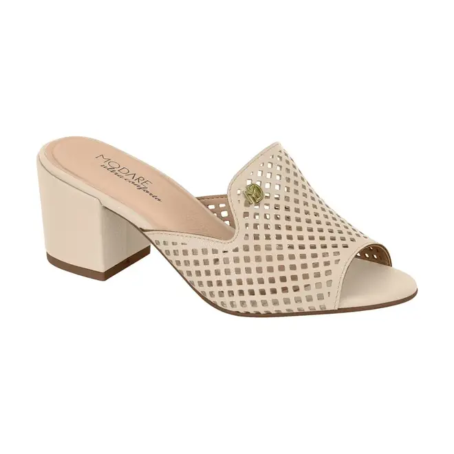 Tamanco Salto Modare Creme Feminino