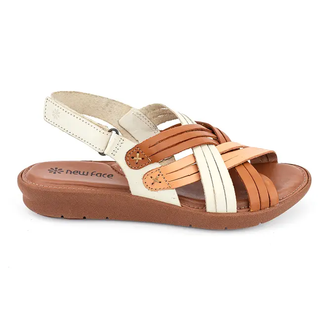 Rasteira Flatform New Face Mel New e Pessêgo Feminina