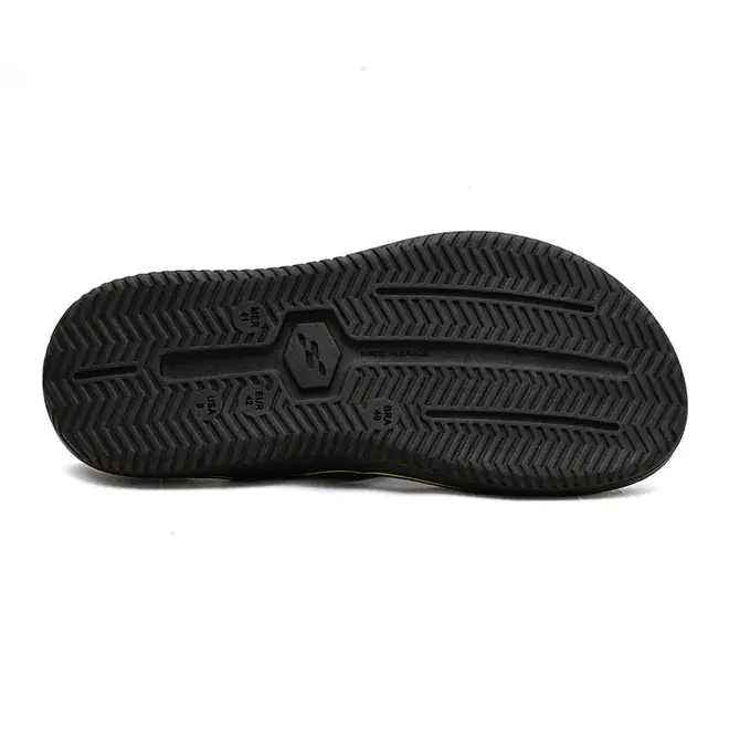 Chinelo Dedo Itapuã Preto e Verde Masculino