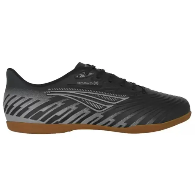 Chuteira Indoor Penalty Bravo Preto e Chumbo Masculino