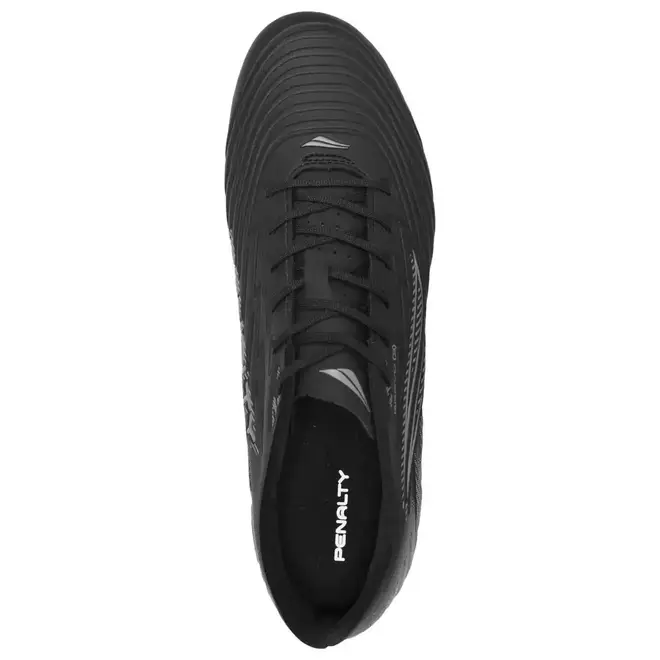 Chuteira Indoor Penalty Bravo Preto e Chumbo Masculino