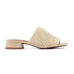 Tamanco Rasteira Valentina Cream Feminino