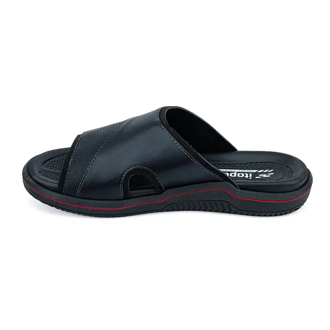 Chinelo Slide Itapuã Preto e Vermelho Masculino