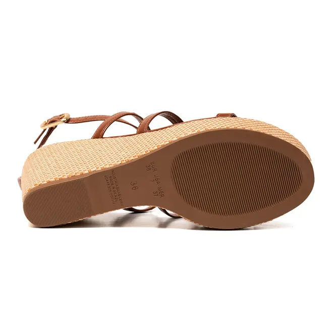 Sandália Anabela Bebecê Pecan Feminina