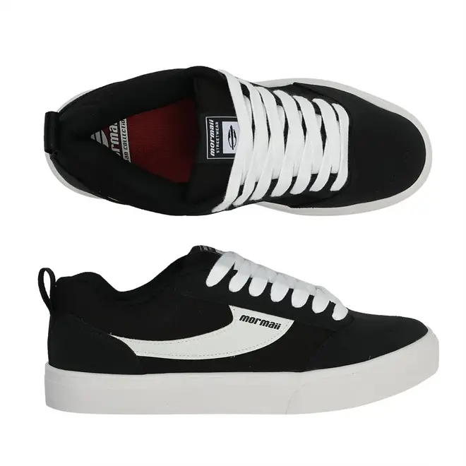 Tênis Casual Sola Caixa Mormaii Killian Branco e Preto Masculino