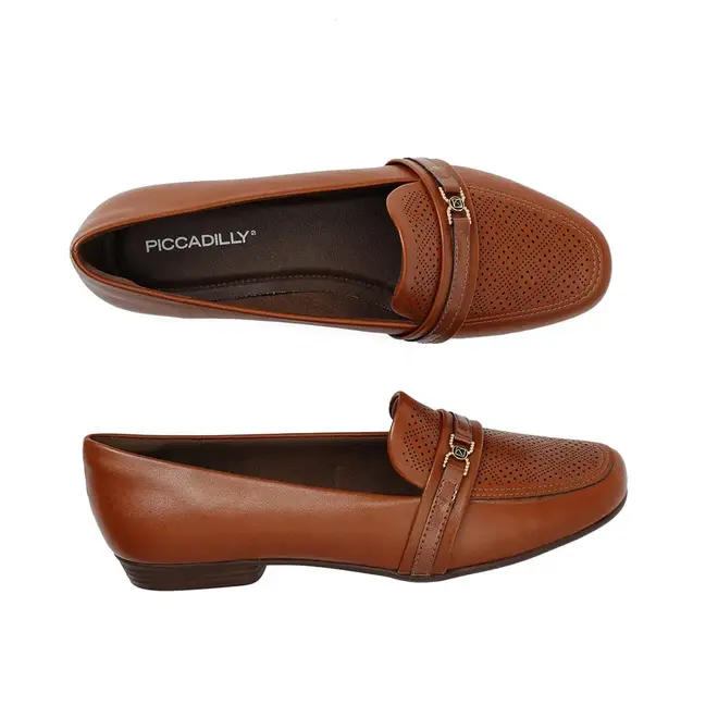 Sapato Mocassim Piccadilly Conhaque Feminino