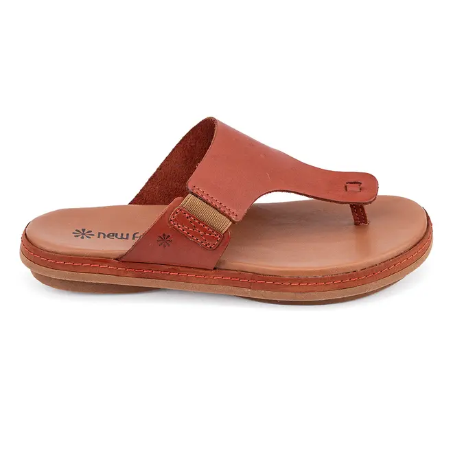 Rasteira Flatform New Face Damasco e Caramelo Feminina