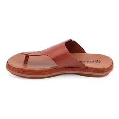 Rasteira Flatform New Face Damasco e Caramelo Feminina