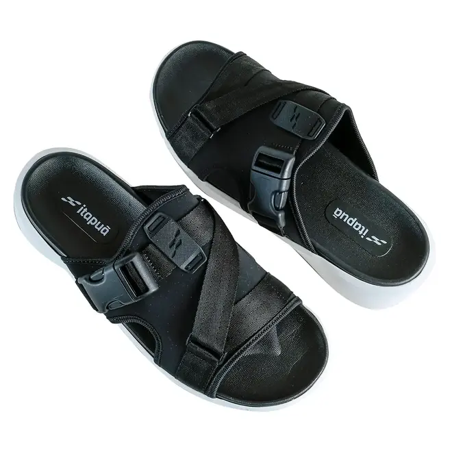 Sandália Itapuã Flats Preto Masculino