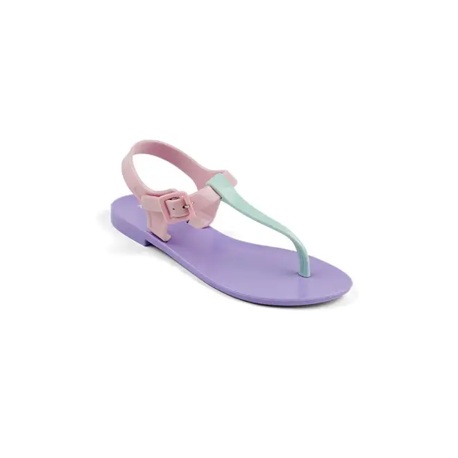 Sandália Mar & Cor Flat com Óculos Lilás e Rosa Feminino