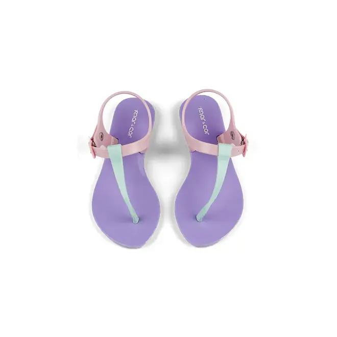 Sandália Mar & Cor Flat com Óculos Lilás e Rosa Feminino