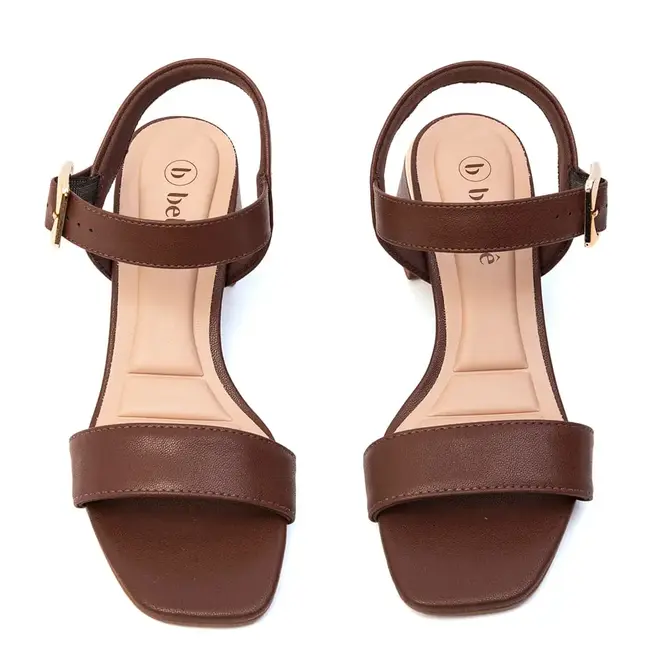 Sandália Salto Bebecê Chocolate Feminina