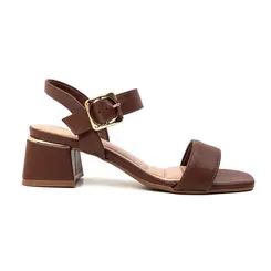 Sandália Salto Bebecê Chocolate Feminina