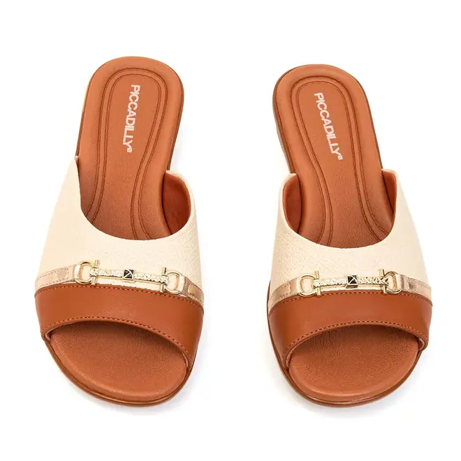 Tamanco Anabela Piccadilly Ocre Feminino