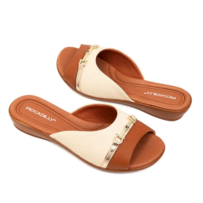 Tamanco Anabela Piccadilly Ocre Feminino