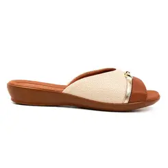 Tamanco Anabela Piccadilly Ocre Feminino
