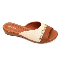 Tamanco Anabela Piccadilly Ocre Feminino