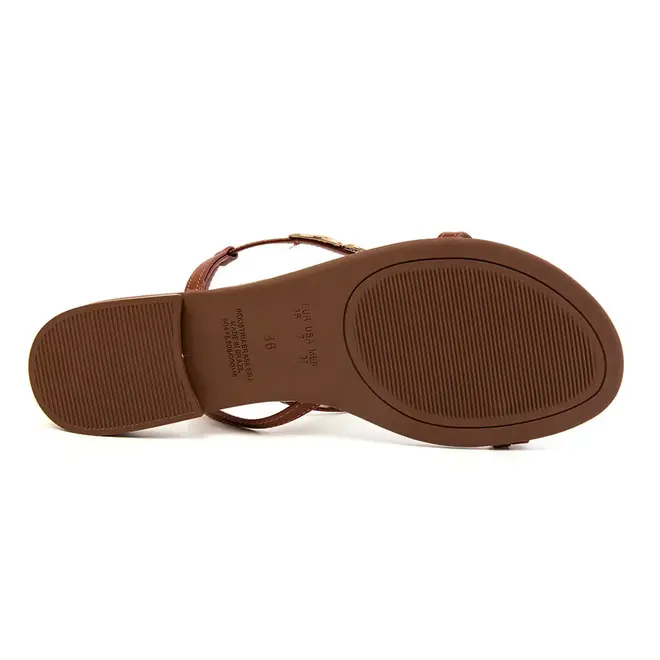 Sandália Rasteira Bebecê Pecan Feminina