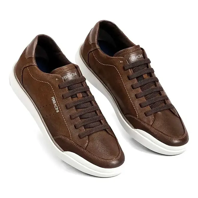 Sapato Casual Ferracini Chocolate Masculino