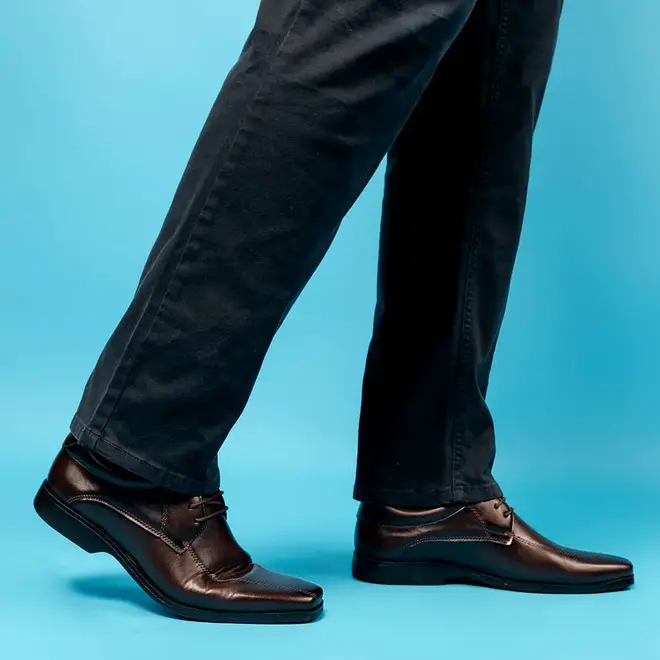 Sapato Social com Cadarço Parise Café Masculino