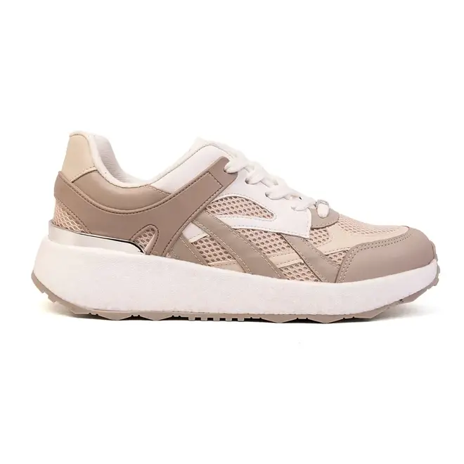 Tênis Casual Jogging Vizzano Bege Feminino