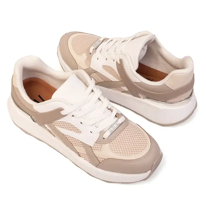 Tênis Casual Jogging Vizzano Bege Feminino