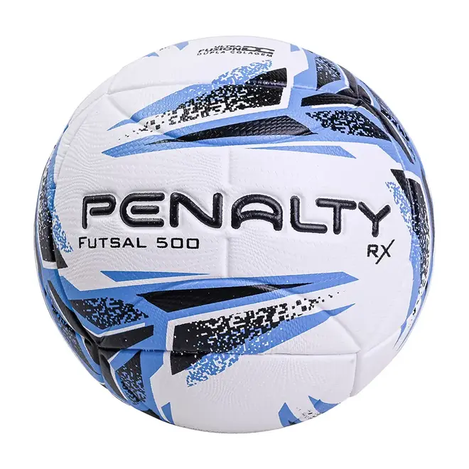 Bola Penalty Rx 500 XXII Futsal Branca e Azul