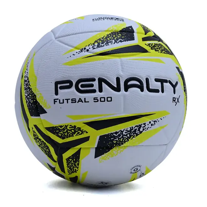 Bola Penalty Rx 500 XXIII Branco Amarelo e Preto Masculino