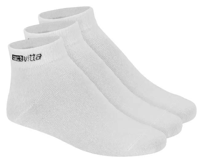 Meia Actvitta Tripack Branco Cano Curto Feminino