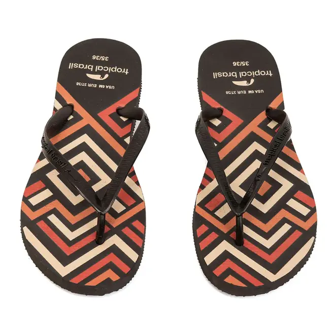 Chinelo Dedo Tropical Brasil Preto Feminino