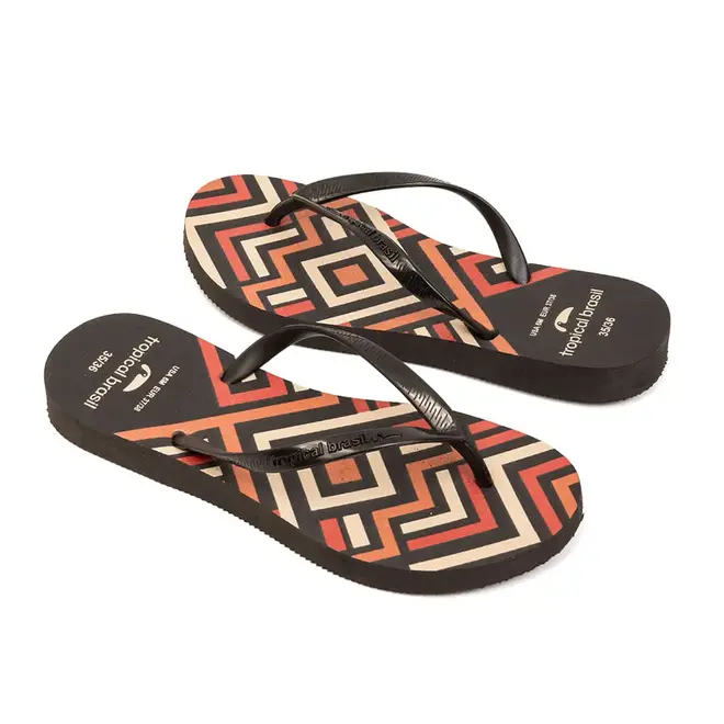Chinelo Dedo Tropical Brasil Preto Feminino