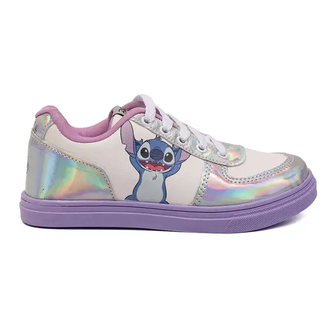 Tênis Disney Stitch Branco e Lilás Menina