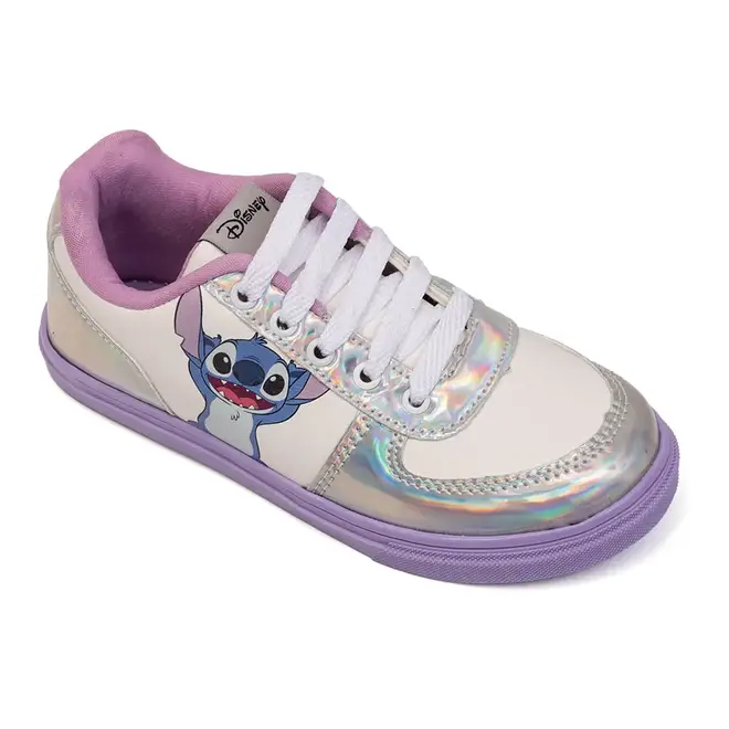 Tênis Disney Stitch Branco e Lilás Menina