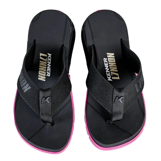 Chinelo Dedo Kenner Rakka Ampass L7 Preto e Pink Masculino