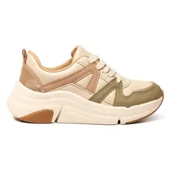 Tênis Casual Sola Caixa Modare Branco e Verde Feminino