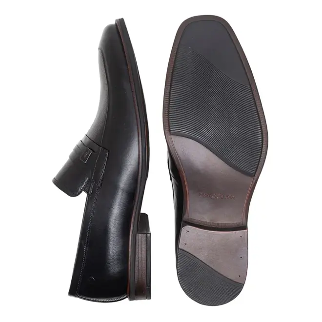 Sapato Social sem Cadarço Democrata Cloney Preto Masculino