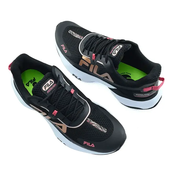 Tênis Fila Recovery Preto e Cobre Feminino