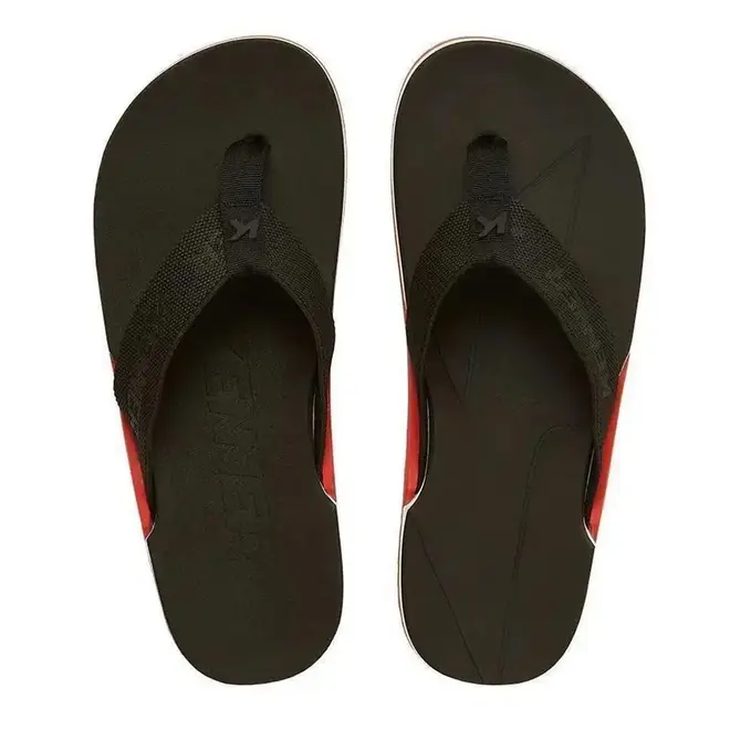Chinelo Dedo Kenner NK6 Fla Preto e Vermelho Masculino