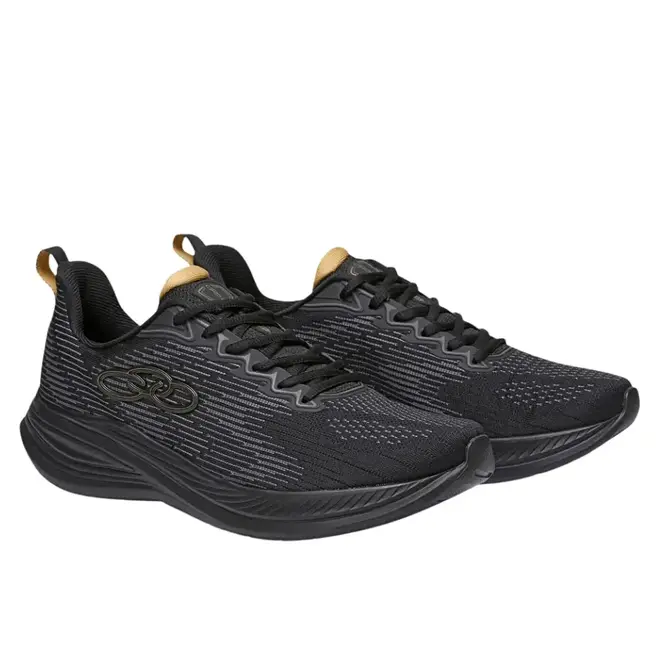 Tênis Olympikus Marte 156 Preto e Dourado Masculino