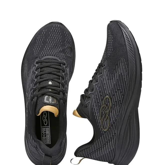 Tênis Olympikus Marte 156 Preto e Dourado Masculino