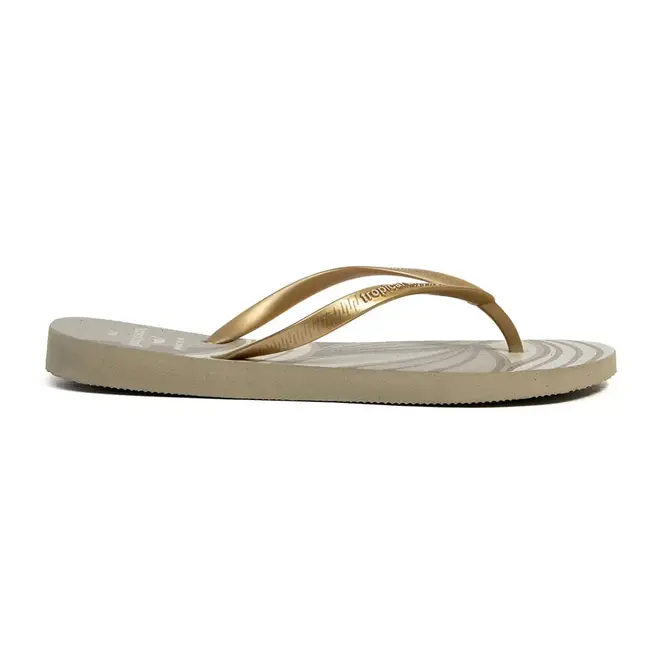 Chinelo Dedo Tropical Brasil Ouro Feminino