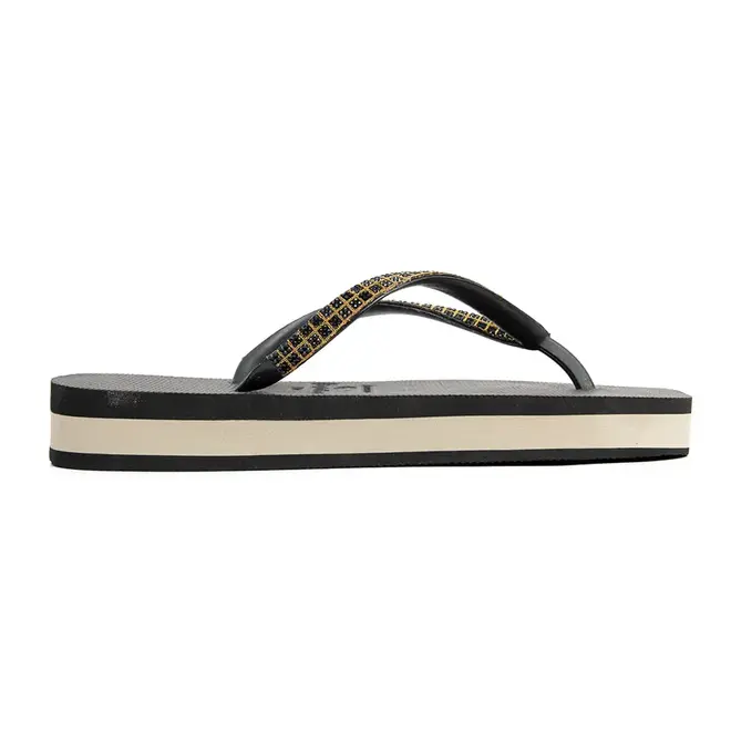 Chinelo Dedo Tropical Brasil Preto e Areia Feminino