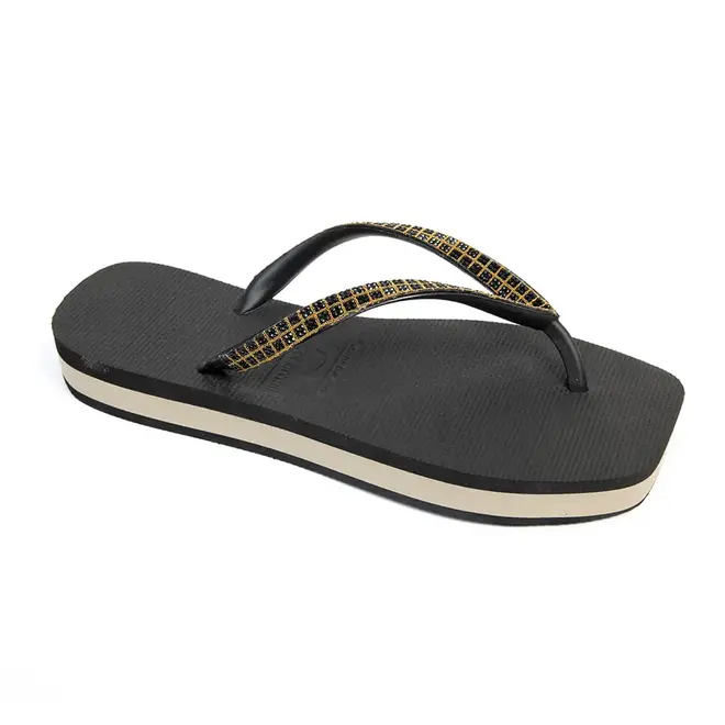 Chinelo Dedo Tropical Brasil Preto e Areia Feminino
