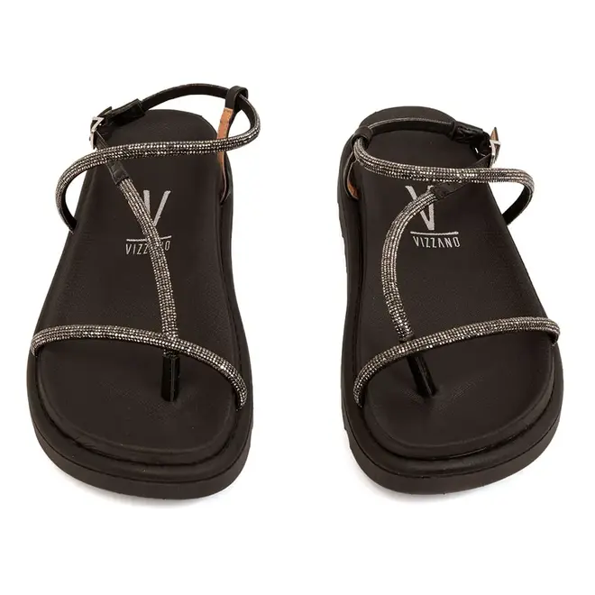 Papete Rasteira Vizzano Preto Feminina