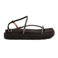Papete Rasteira Vizzano Preto Feminina