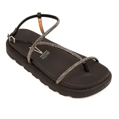Papete Rasteira Vizzano Preto Feminina
