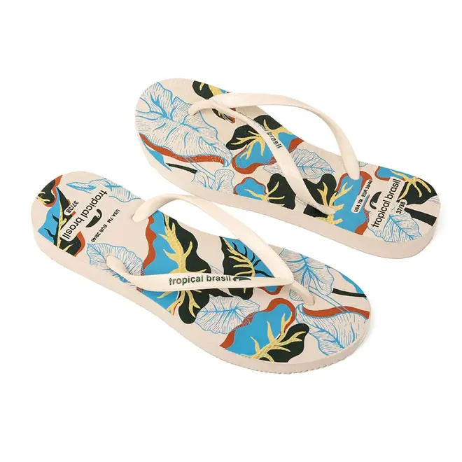 Chinelo Dedo Tropical Brasil Off White Feminino