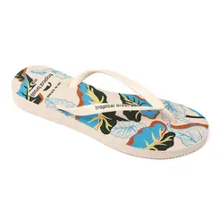 Chinelo Dedo Tropical Brasil Off White Feminino