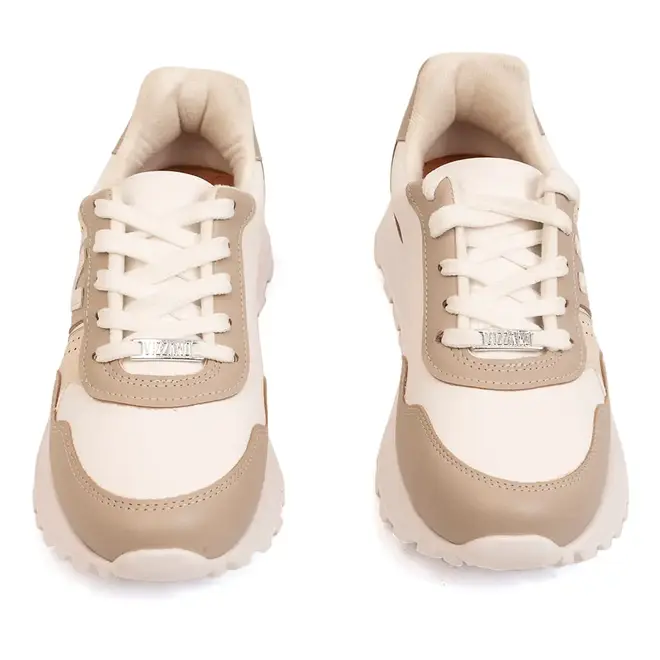 Tênis Casual Jogging Vizzano Branco e Cinza Feminino