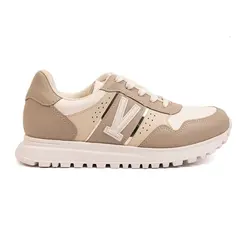 Tênis Casual Jogging Vizzano Branco e Cinza Feminino